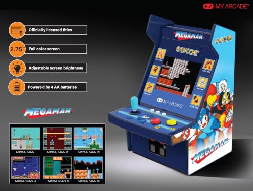 My Arcade Mega Man Micro Player Pro: Mega Man, Retro Gaming, Titles 1 Through 6, Arcade Classics - style: Mega Man