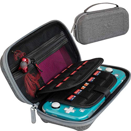 ButterFox Slim Carrying Case for Nintendo Switch Lite with 19 Game and 2 Micro SD Card Holders, Storage for Switch Lite Accessories (Grey)