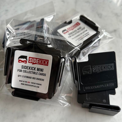 SIDEKICK Mini Card Box Divider (5-Pack) Trading/Gaming/Baseball Card Storage Box Divider Protect What You Collect - Proudly Made in the USA - color: Black