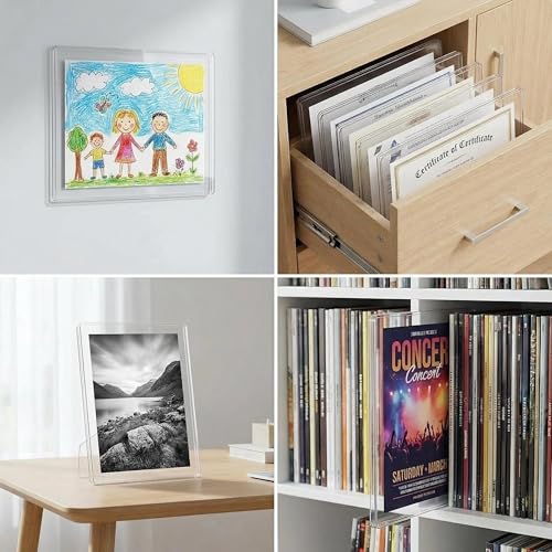 11x14 Toploaders 10ct - Ultra Durable Card Protectors for Graphic Art, Photos & Poster - Crystal Clear PVC, Archival-Safe, Fit 11x14 Inch Sheets - size: 11x14