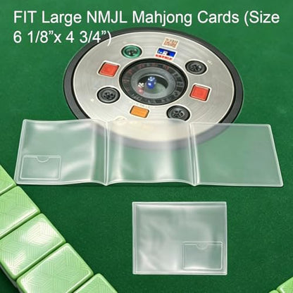 AOG Large Mahjong Card Cover,2 Pack,Waterproof,Plastic Protector Sleeves | Durable & Spill-Resistant,Glare-Free Matte Finish, Mahjong Nights,mahjong players,gifts for friends or fellow players - size: Large Size 2pack