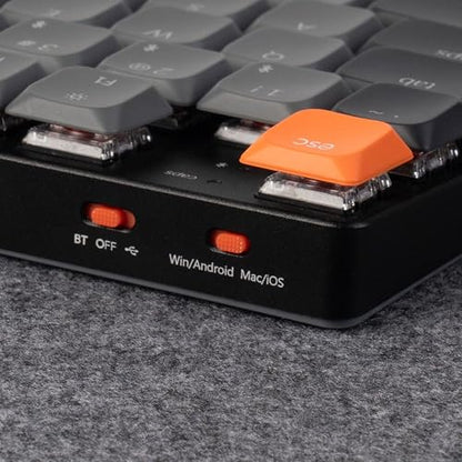 Keychron K5 QMK Custom Mechanical Keyboard, Ultra-Slim Full Size 104 Keys Wireless Gaming Keyboard, Low-Profile Banana Switch with RGB Backlits for Mac Windows, Version 2