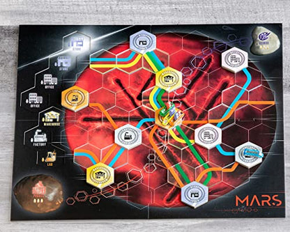 Maglev Maps Board Game, Strategy Board Game for Adults and Family | Tile Laying, Engine Building, Fun Pick Up and Deliver Gameplay, Futuristic Theme