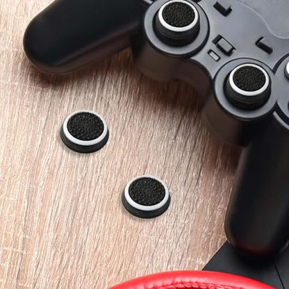 4pcs Thumb Grips, Full Protection Anti-Slip Anti-Scratch Anti-Fingerprint Protective Cover Thumb Joystick Cap Compatible with Xbox Series X/S Xbox One Switch Pro Controller(Black) - color: black