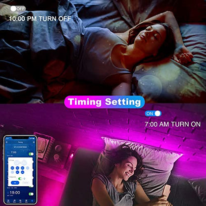 dalattin Led Strip Lights 200ft (2 Rolls of 100ft), Led Lights for Bedroom with App & Remote Control, 24V Led Lights Strip for Room & Festival Decoration - size: 200FT(Bluetooth)