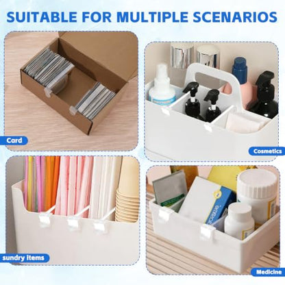 30 Pcs Card Box Dividers, PP Trading Card Dividers Clip, Adjustable Plastic Dividers for Storage Boxes, Storage Separator Clips the Cardboard Side Wall for Baseball MTG TCG Sports Cards Organizer