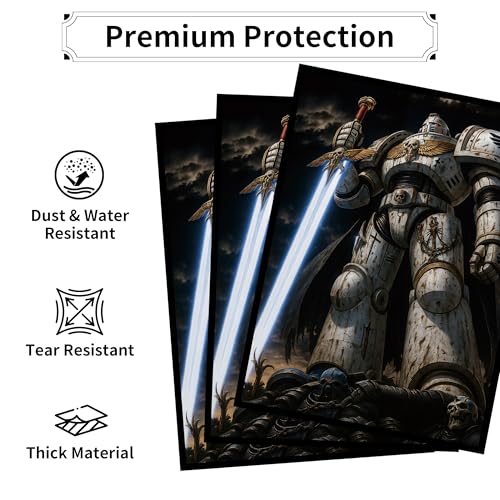 MTG Card Sleeves, Ultra Clear Front & Matte Finish Back, 100 Count Standard Size Matte Art Sleeve for Magic The Gathering (Doomsday Mecha)