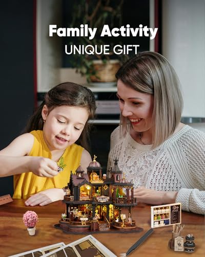 DIY Miniature House Kit, DIY Dollhouse Kit for Adults to Build, Mini House Kit with LED, Mayberry Street Miniatures, Ideal Gifts for Birthday, Halloween Christmas Valentine(Magic Eltz Castle) - color: Magic Eltz Castle