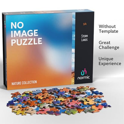 No Image Puzzle 1000 Irregular Pieces Extreme Difficult Jigsaw Challenge Adults Hardest Puzzle No Guide Ultimate Brain Teaser Intermediate Level Stormlands Mystery Unique Gift - color: Stormlands