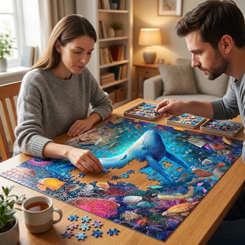1000 Piece Puzzle for Adults, Guardian of the Ocean Jigsaw Puzzle for Adults, Embossed Texture, Premium Matte Finish, Fun and Challenging for Ocean Lovers - color: Guardian of the Ocean