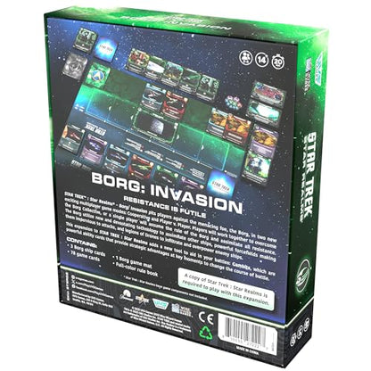 Star Trek: Star Realms - Borg Invasion - Expansion Deck Building Card Game, New Enemy Threat, Co-Op & Versus, TCC Style Combat, Ages 14+, 2-4 Player