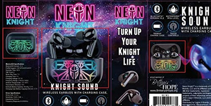 Neon Knight NKTWS Low Latency Wireless Bluetooth(R) Gaming Earbuds 300 Hours Standby Waterproof Rated for True Wireless Gaming