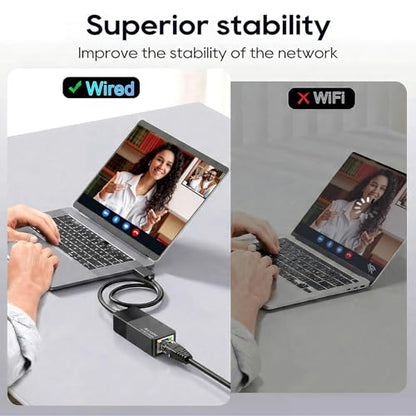 USB 3.0 to Ethernet Adapter, 1000Mbps USB A to Gigabit LAN Network Adapter | Plug & Play Driver-Free RJ45 Dongle. Compatible with Nintendo Switch, Laptop, Desktop, Chromebook, Mac, Linux, Surface, Xbox - size: USB A to Ethernet Adapter