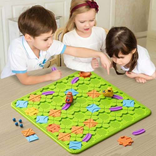 Brain STEM Activity Logic Kits: 200+ Challenges Educational Playthings | Interactive Puzzle Maze Solutions For Kids Ages 3-10 - 4 Difficulty Levels Portable Learning Resources Skill Builder Toy - color: Green