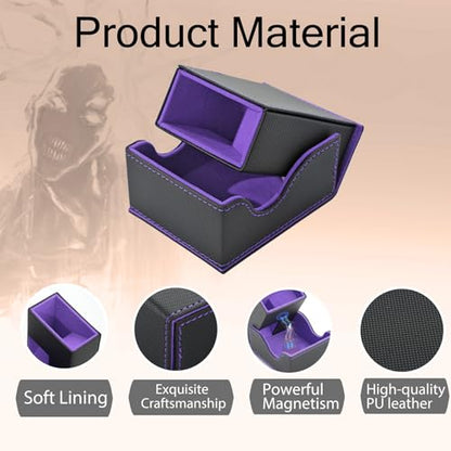 Dice Tower and Tray,Foldable Portable Dice Rolling Tower,Dice Roller Accessory for Dungeons and Dragons,Classic Board Games,RPG Games,and Tabletop Games Black/Violet - color: Black/Violet