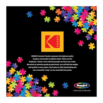 RoseArt - Kodak Premium - Brienz Town and Flowers, Switzerland - 1000 Piece Jigsaw Puzzle for Adults - style: Brienz Town and Flowers