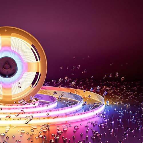 PAUTIX RGB Smart IC COB LED Strip Light IP65 Waterproof Addressable 24ft/7.5m,720LEDs/m UL-Listed 24V Chasing Color Strip Light Color Changing Flexible Tape Light(Without Controller&Adapter) - size: 24 ft - DC24V (IP65 Waterproof)
