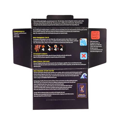 Giga Mech Games One Card Dungeon Adventure Pack, Harbour Clash and Eternal Peak, 2 Expansion Set, Ages 10+