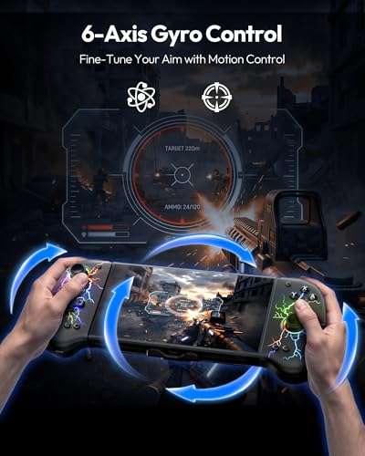 VOYEE Switch Controllers with Hall Effect Joystick & Kickstand, Compatible with Nintendo Switch/OLED, Wireless Pro Controller Ergonomic Grip Joypad with RGB Light, Turbo, Macro, 4 Game Slot Black - color: Black