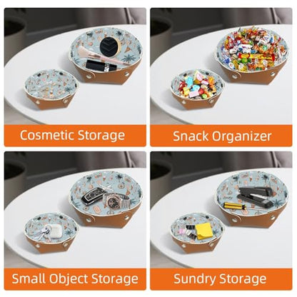 2Pcs PU Dice Holder Folding for RPG DND Table Games, Dice Trays Storage Box Portable Folding Rolling Dice Tray, Travel Themed Design - color: Multi 15