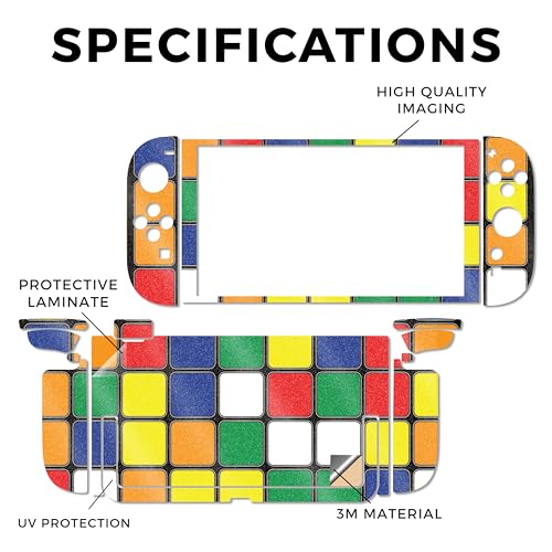 Glossy Glitter Gaming Skin Compatible with Nintendo Switch 2 Console Only - Puzzle Cube - Premium 3M Vinyl Protective Wrap Decal Cover - Easy to Apply | Crafted in The USA by MightySkins - color: Puzzle Cube, size: Switch 2 Console Skin Only, style: Gloss