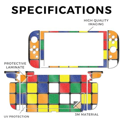 Glossy Glitter Gaming Skin Compatible with Nintendo Switch 2 Console Only - Puzzle Cube - Premium 3M Vinyl Protective Wrap Decal Cover - Easy to Apply | Crafted in The USA by MightySkins - color: Puzzle Cube, size: Switch 2 Console Skin Only, style: Gloss