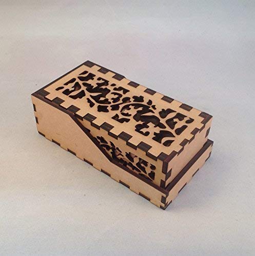 Dragon Mini Dice Tower v4 Green Acrylic Window Laser Cut MDF Unique Gift