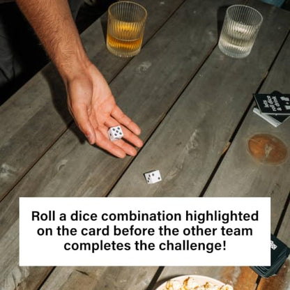 Lets Roll Dice & Drink | Drinking + Challenge Dice Game | Ages 21+