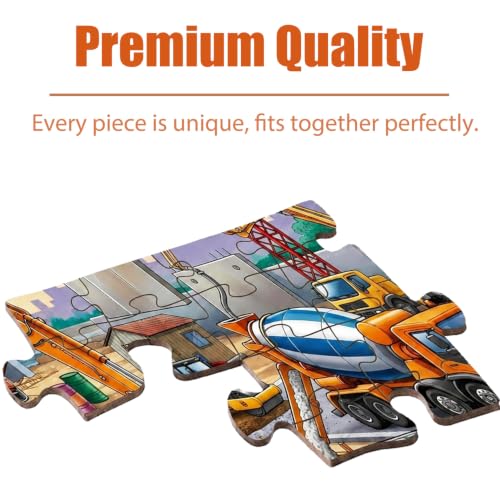 100 Piece Puzzles for Kids Ages 4-6 6-8 8-10, 100 Piece Construction Site Learning Educational Jigsaw Puzzles, Vehicle Kids Puzzles Ages 5-8 Gifts for Girls Boys - Every Piece is Unique - color: Construction Site
