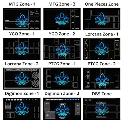 FROGIGO Custom Playmat 24" x 14" Non-Slip with Mat Bag - Printable Play Zone & Optional Stitched Edging, Any Image Printed Your Design Tournament and Card Game Legal
