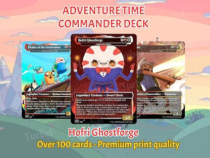 Adventure MTG Commander Deck – Adventure Time Edition – 100 Proxy Full Art Cards (Cards Plus PU Leather Case) - style: Cards Plus PU Leather Case