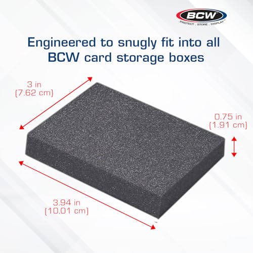 BCW Monster Pads - 20 Pack | Card Dividers for Trading Card Storage Boxes | Acid-Free Foam Inserts | Expanding Foam Spacers for Cards | Protect & Organize Collectible Cards