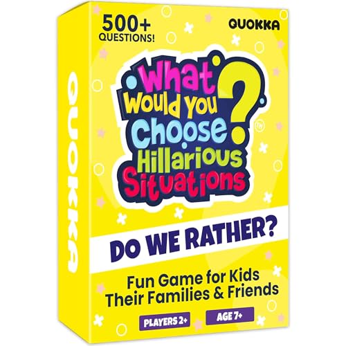 QUOKKA Card Game for Teens, Kids & Adults – 500+ Hilarious Situations | What Would You Choose Challenge | Family & Party for Game Nights, Friends, Travel & Sleepovers, Age 7+ - color: 4. Hillarious Situations