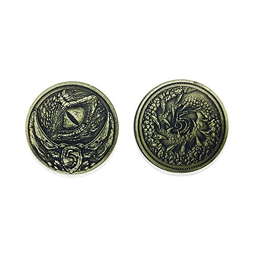 Norse Foundry Adventure Coins - A Set of 10 Metal Plated Novelty Coins in Dragon Style - Perfect for Any Roleplaying Game (RPG) or LARP Session - style: Dragons