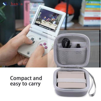 Khanka Hard Case for Anbernic RG Rotate/RG34XXSP/RG35XXSP Retro,White | EVA Hard Shell, Hand Strap Portability, Soft Interior Lining, Secure Custom Fit, Smooth Zipper Opening, Protective Case Only - style: White