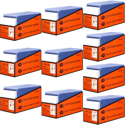 2000 Card Sleeves Top Loads for Cards,3"X4"Baseball Card Protectors,Toploaders Hard Plastic for Trading Game Sports Football Cards(1000 Hard Protectors + 1000 Soft Sleeves) - size: 1000 Hard Sleeves+1000 Soft Sleeves