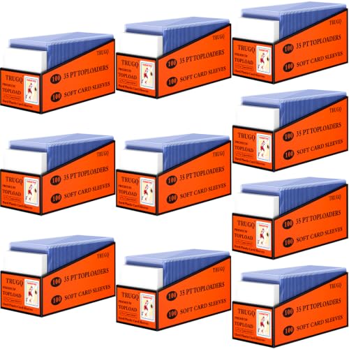 2000 Card Sleeves Top Loads for Cards,3"X4"Baseball Card Protectors,Toploaders Hard Plastic for Trading Game Sports Football Cards(1000 Hard Protectors + 1000 Soft Sleeves) - size: 1000 Hard Sleeves+1000 Soft Sleeves