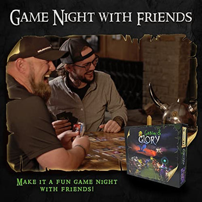 Goblins & Glory Strategy Board Game – Fantasy Deck Building Adventure with Heroes, Monsters & Quests – Fun Card Game for Adults & Teens, Ages 14+, 3–5 Players, 30+ Minute Gameplay