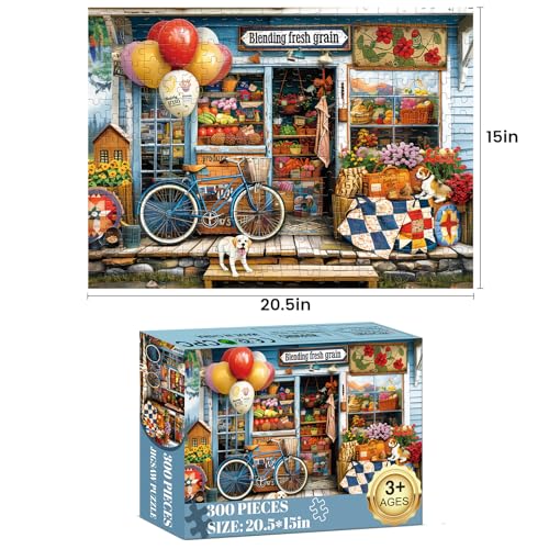 300 Piece Puzzles for Adults Dog Fruit Balloon Puzzle 300 Pieces Jigsaw Puzzles for Adult Kids Elderly Puzzle Game Adult Puzzles Family Challenging Game Home Decor Gift Toy 20.5x15IN - style: Balloon