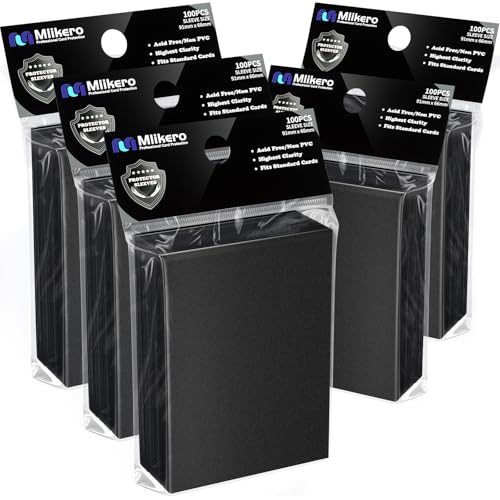 500 Counts Black Card Sleeves, Matte Card Sleeve Deck Card Protectors, Trading Card Sleeves Fit for MTG, TCG and Sports Cards - color: Black, size: 500 Pack