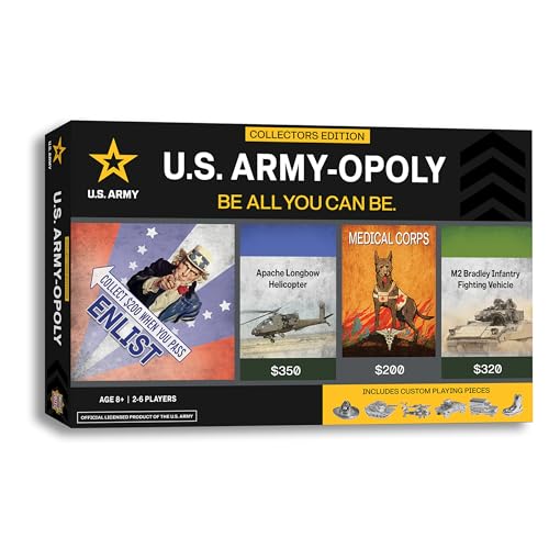 MasterPieces Opoly Board Games - U.S. Army Opoly - Officially Licensed Board Games For Adults, Kids, & Family - color: Assorted