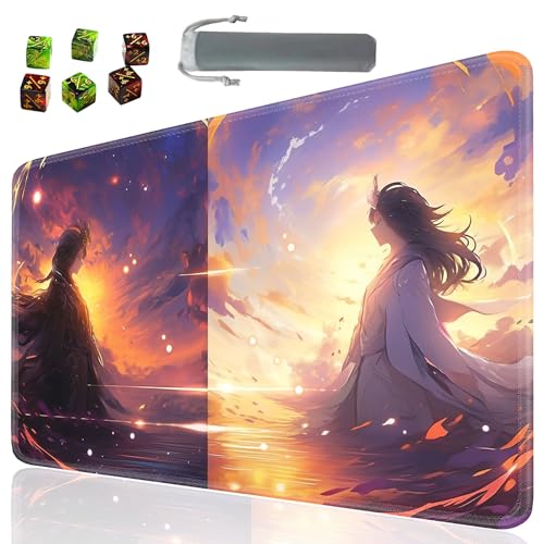 Board Game for TCG Playmat Table Mats Games Size 60X35 cm Mousepad Compatible for MTG RPG CCG Trading Card Game Play mats with 6 Dice (Playmat 120) - color: Sotw-playmats-1-120