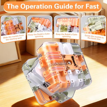 Large 3D Labyrinth Cube Puzzle Maze, Educational Engaging Brain Teaser Toy, Spatial Cognition Brain Training, Cultivate Logical Thinking, Improve Concentration Game Gift for Adults(Colorful)