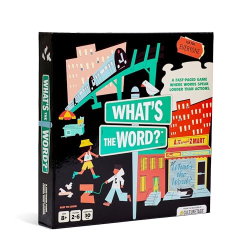 #CultureTags What's The Word, Party Board Game for Anyone Who Loves a Good Brain Teaser, 2-6 Players, Ages 8+ Years, 30-Minute Game Play, CB Games