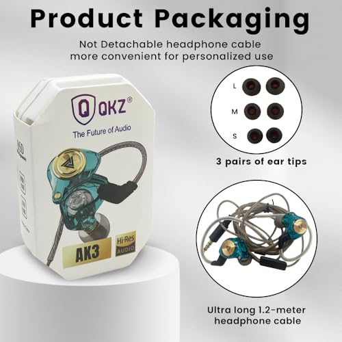 Wired Gaming Earbuds, Ak3file in Ear Monitors, Deep Bass Sound Wired Earbuds, HiFi in Ear Headphones with 1DD 10mm Dynamic Driver, IEM for Music Gaming Video Calling (Green) - color: Green