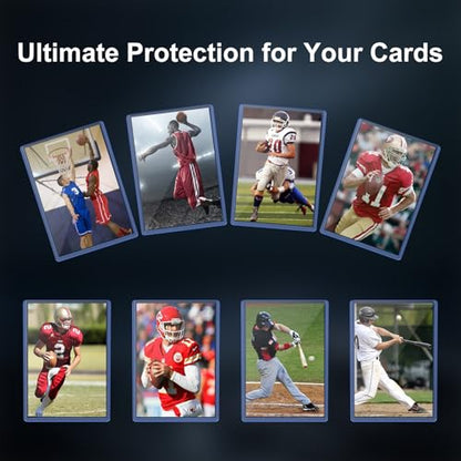 200 Card Sleeves Hard Plastic, 3"X4" Baseball Card Protector, Premium Trading Card Holder for Sports and Game Cards (100 Hard Sleeves + 100 Soft Sleeves) - size: 100 Hard Sleeves+100 Soft Sleeves
