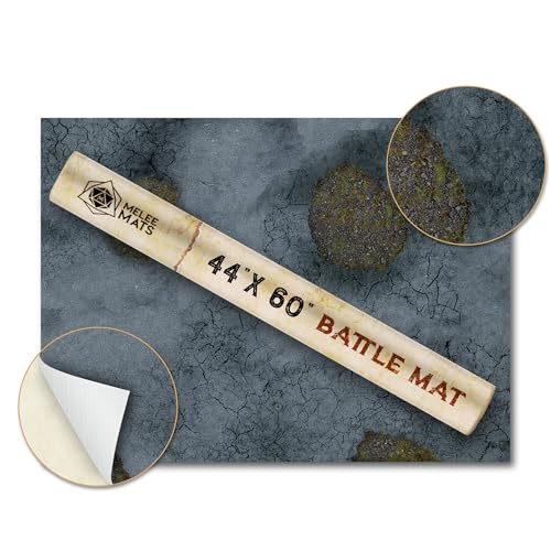 44"x60" Vinyl Battle Mat for Warhammer 40k Terrain & DND Tabletop Gaming - Detailed Battle Map - Complete DND Starter Set for TTRPG Wargaming Table- Age of Sigmar - Dungeon and Dragons - color: Road Decay, size: 44"x60"
