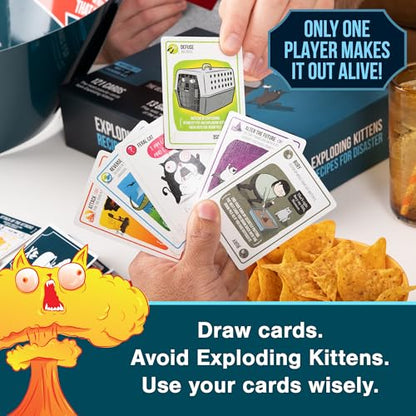 Exploding Kittens Recipes for Disaster Card Game, 2-5 Players, Ages 7+ | The ultimate Exploding Kittens collection! Play 13 wild game modes with fan-favorite cards from the original and expansions. - style: Recipes for Disaster