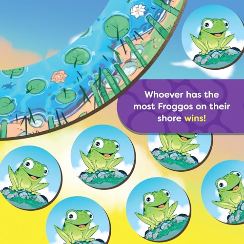 HABA Froggos Board Game, Jumping Frogs-Themed Strategy Dice Games for Fast-Paced Family Night Fun for Ages 6+