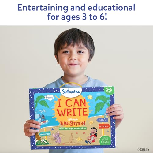 Skillmatics I Can Write Disney's Lilo & Stitch - Reusable Preschool Learning Activities, Educational Toy and Game, Back to School Supplies, Gifts for Students, Kids, Toddlers Ages 3, 4, 5, 6 - style: 9. I Can Write Disney's Lilo & Stitch